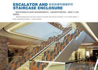 Custom Tempered Laminated Safety Glass For Escalator / Staircase Enclosure