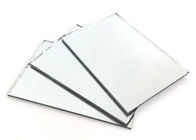 Customized Silver Rectangular Wall Mirror No Copper / Lead For Interior Decoration