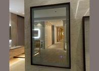 Custom Framed Bathroom Mirrors 3-6mm Thickness For Decorating Hotel / Restaurants