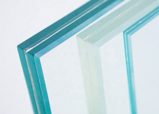 Decorative Clear Laminated Safety Glass , 0.76PVB+6mm Glass Tempered Glass