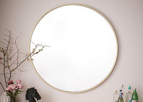 3-6mm Framed Bathroom Mirrors , Exquisite Appearance Big Decorative Wall Mirrors