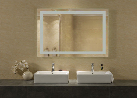 5mm Thickness Touch Screen Bathroom Mirror , Antioxidant Rectangle Mirror For Living Room