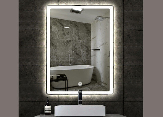 Stylish  Rectangle Vanity Mirror , Illuminated Wall Mirrors For Bathroom