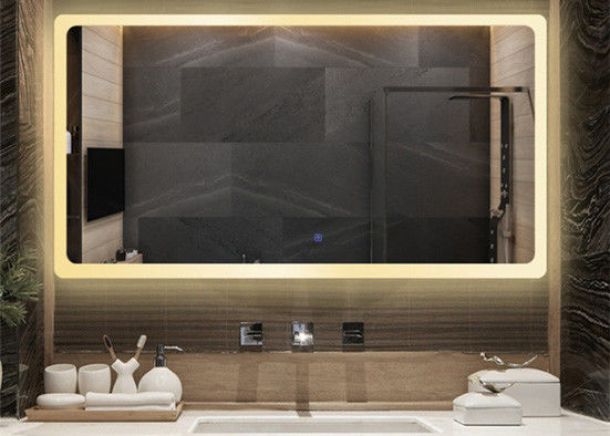Classic Smart LED Bathroom Mirror Rectangle Shape Size Custom For Luxury Hotel