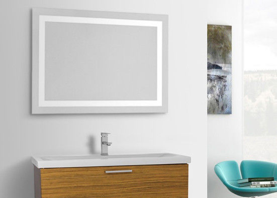 Modern LED Illuminated Bathroom Mirror / Waterproof Touch Screen Smart Mirror